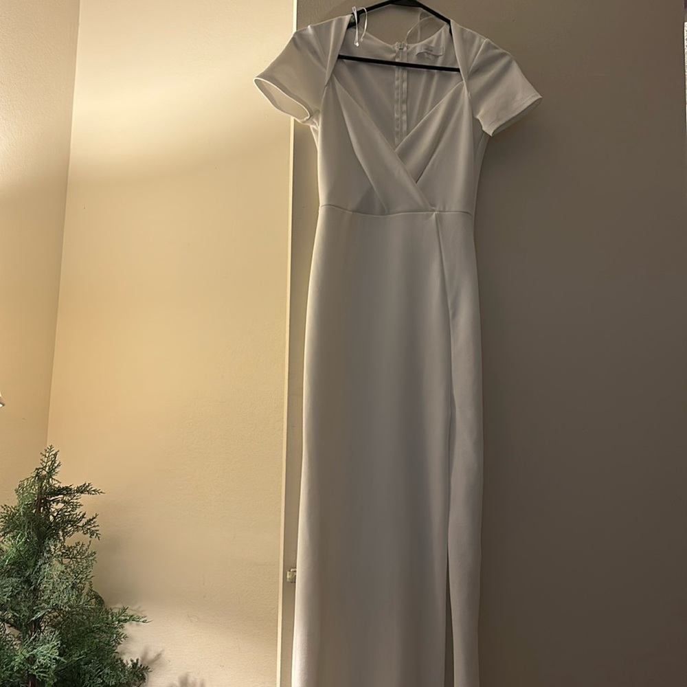 White maxi dress